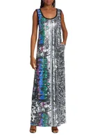 Nelli Metallic Shift Dress