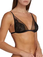 Honeycomb Lace Triangle Bra