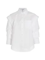 Marley Ruched Sleeve Button Down