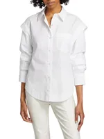 Marley Ruched Sleeve Button Down