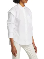 Marley Ruched Sleeve Button Down