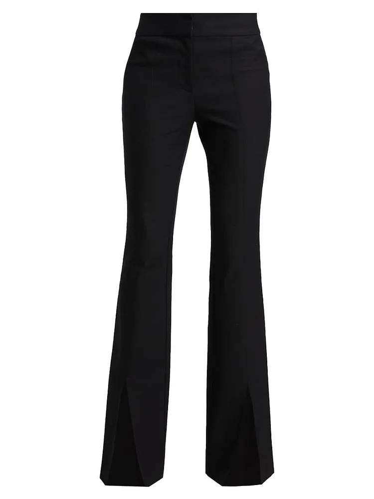 Maeve Slit-Hem Flare Trousers