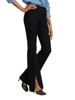 Maeve Slit-Hem Flare Trousers