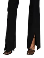 Maeve Slit-Hem Flare Trousers