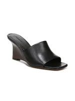 Pia 75MM Leather Wedge Sandals