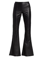 Flared Nappa Leather Trousers