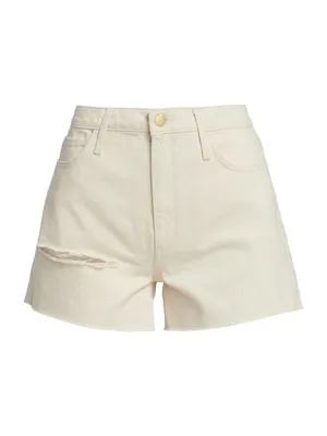 Frayed Cotton Shorts