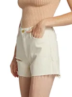 Frayed Cotton Shorts