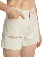 Frayed Cotton Shorts