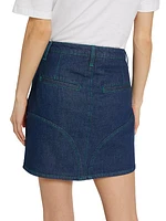 Stirrup Denim Miniskirt