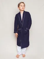 Little Boy's & Piped Flannel Robe