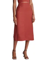 Evan High-Waisted Midi-Skirt