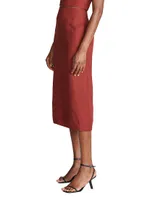 Evan High-Waisted Midi-Skirt