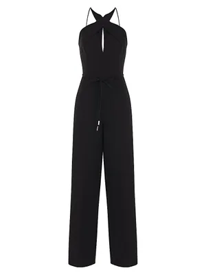 Lou Stretch-Crepe Halterneck Jumpsuit