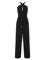 Lou Stretch-Crepe Halterneck Jumpsuit