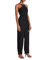 Lou Stretch-Crepe Halterneck Jumpsuit