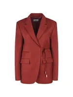 Harper Oversized Tie-Front Blazer