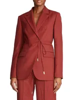 Harper Oversized Tie-Front Blazer