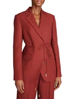 Harper Oversized Tie-Front Blazer