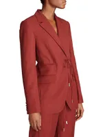 Harper Oversized Tie-Front Blazer