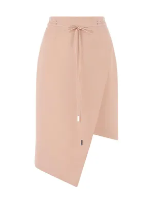 Brigid Stretch-Crepe Asymmetric Skirt