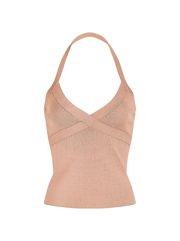 Tinsley Rib-Knit Halter Tank