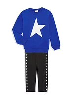 Little Kid's & Kid's Star Crewneck Sweatshirt