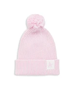 Girl's Star Knit Pompom Beanie