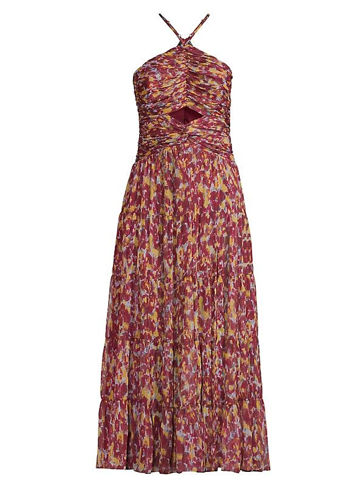 Khiara Floral Halter Midi-Dress