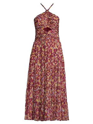 Khiara Floral Halter Midi-Dress