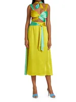 Colorblocked Midi-Dress