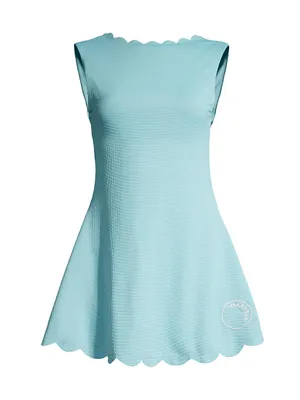 Iga Scalloped-Trim Minidress