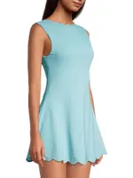 Iga Scalloped-Trim Minidress