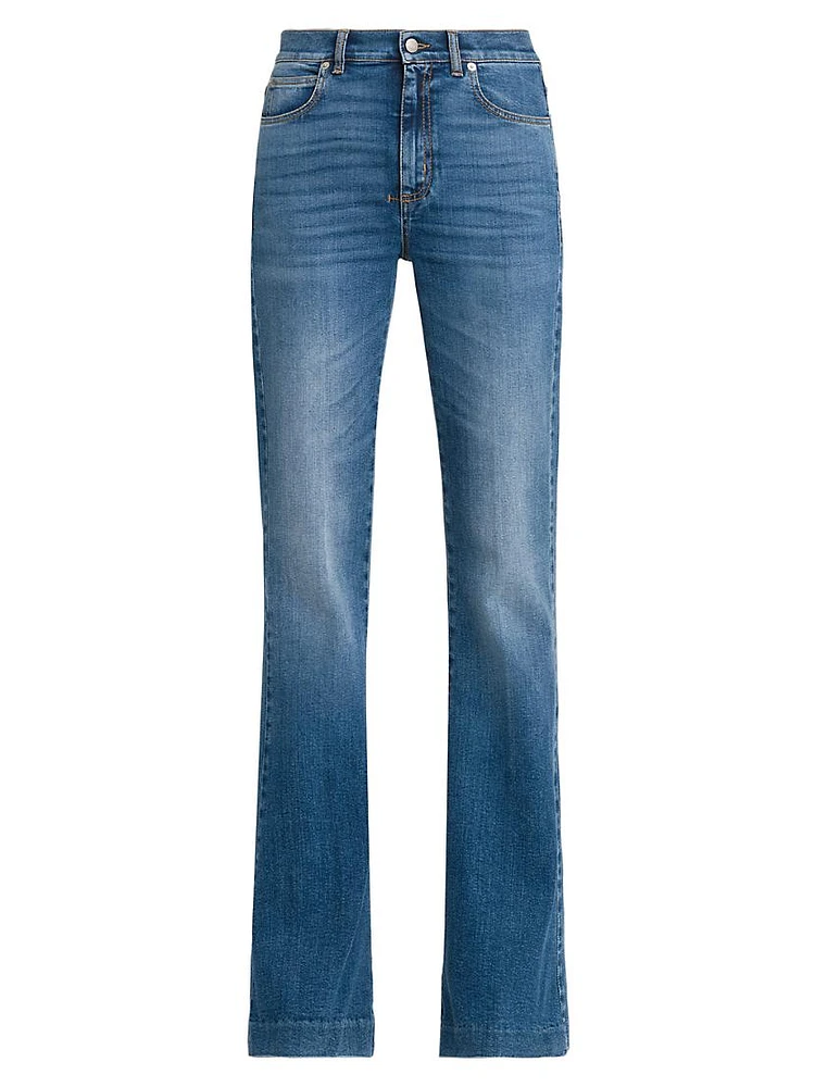 Mid-Rise Stretch Boot-Cut Jeans