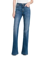 Mid-Rise Stretch Boot-Cut Jeans