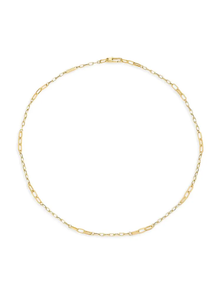 Uomo 18K Gold Mixed Coiled Open Chain Necklace