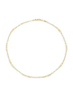 Uomo 18K Gold Mixed Coiled Open Chain Necklace