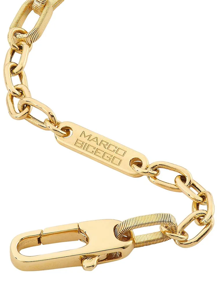 Uomo 18K Gold Mixed Coiled Open Chain Necklace