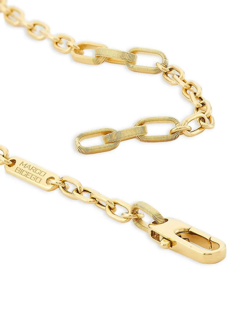 Uomo 18K Gold Mixed Coiled Open Chain Necklace