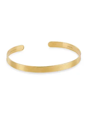 Uomo 18K Gold Brushed Cuff Bracelet
