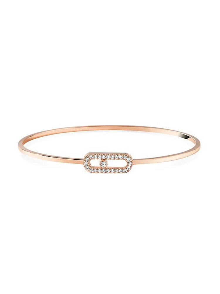 Move Uno 18K Rose Gold & Diamond Bangle