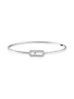 Move Uno 18K White Gold & Diamond Bangle