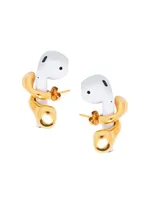 Pods Collection Pebble Pod 22K Gold-Plated Earrings