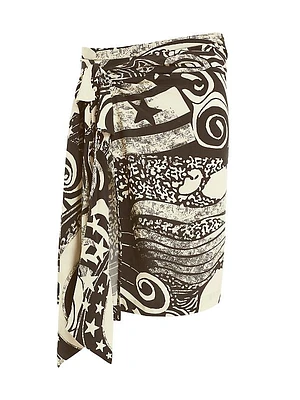 Joni Silk Printed Skirt