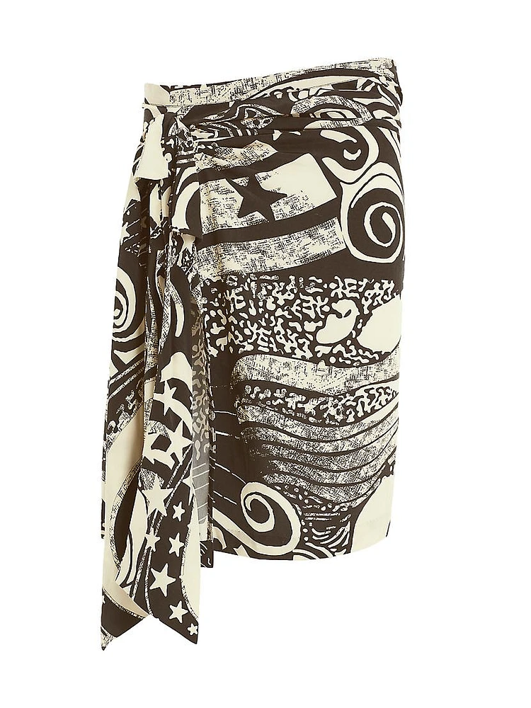 Joni Silk Printed Skirt