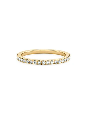 DB Classic 18K Yellow Gold & Natural Diamond Half Eternity Band/1.7MM