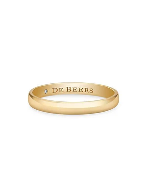 Wide Court Band 18K Yellow Gold Wedding Ring
