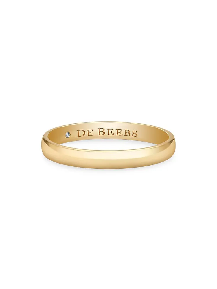 Wide Court Band 18K Yellow Gold Wedding Ring