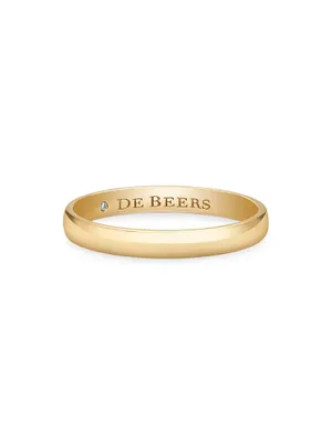 Wide Court Band 18K Yellow Gold Wedding Ring