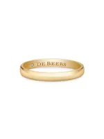 Wide Court Band 18K Yellow Gold Wedding Ring